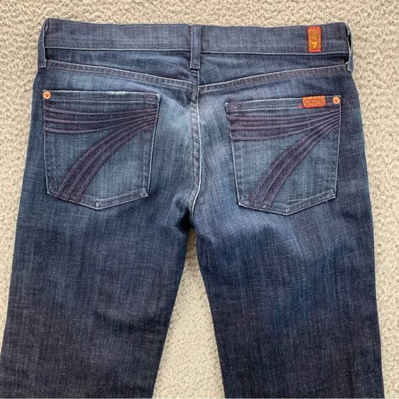 7 For All Mankind Denim - 7 For All Mankind Crop Dojo Flare Women's Jeans Made in U.S.A  -  Size: 28